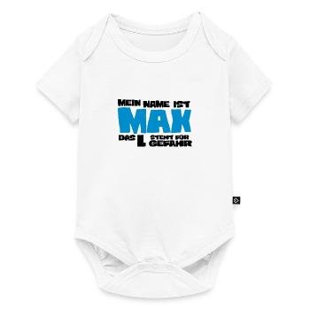 max - Baby Premium Kurzarmbody - Weiß - Vorne