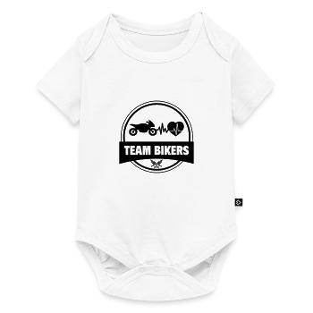 Team Bikers für Motorradlieb,Motorrad-Crew - Baby Premium Kurzarmbody - Weiß - Vorne