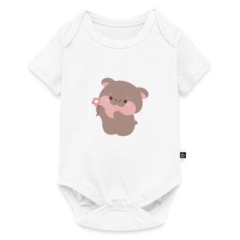 Romantic Moo Deng Hippo - Baby Premium short-sleeve bodysuit - white - Front