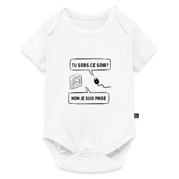 tu sors ce soir - Body à manches courtes Premium Bébé - blanc - Devant