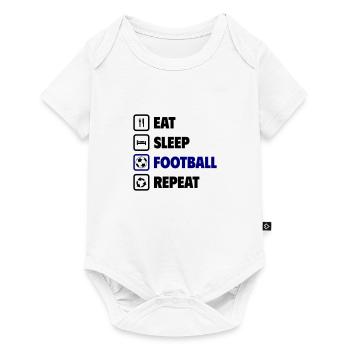 Manger, dormir, footballer, répéter - Body à manches courtes Premium Bébé - blanc - Devant