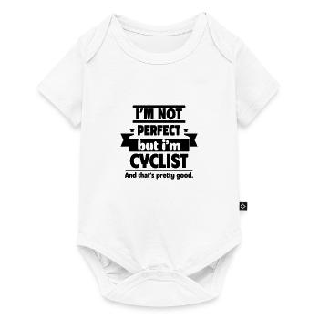 Ich bin nicht perfekt, aber ich bin Radfahrer - Baby Premium Kurzarmbody - Weiß - Vorne
