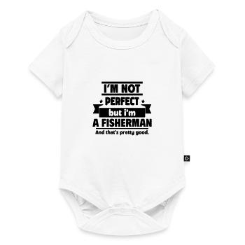 Not perfect, but an angler, that's enough - Baby Premium short-sleeve bodysuit - white - Front