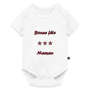 MAMAN. FÊTE DES MÈRES. BONNE FÊTE MAMAN - Body à manches courtes Premium Bébé - blanc - Devant