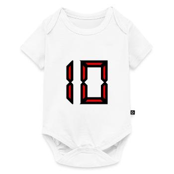 10. 10 YEARS. 10TH ANNIVERSARY. BIRTHDAY 10 YEARS. - Baby Premium short-sleeve bodysuit - white - Front
