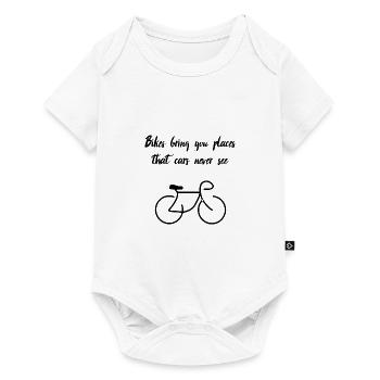 Vélo de route vélo vélo de montagne vélo cycliste - Body à manches courtes Premium Bébé - blanc - Devant