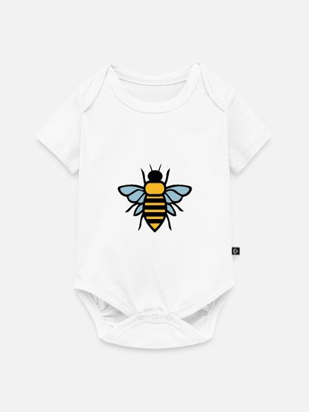 Biene - Baby Premium Kurzarmbody - Weiß