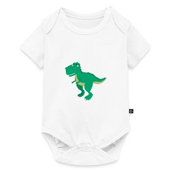 Dinosaurier - Baby Premium Kurzarmbody - Weiß - Vorne