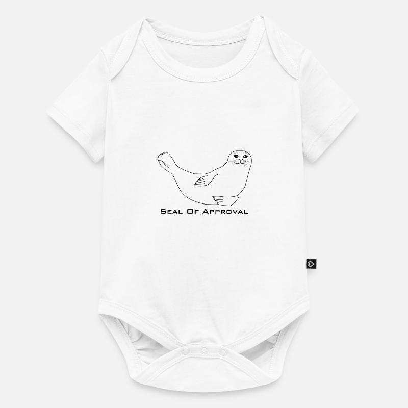 Gütesiegel - Baby Premium Kurzarmbody - Weiß