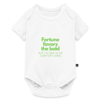 La fortune sourit aux audacieux - Body à manches courtes Premium Bébé - blanc - Devant