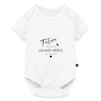 Future meilleur grand-frère du monde - Body à manches courtes Premium Bébé - blanc - Devant