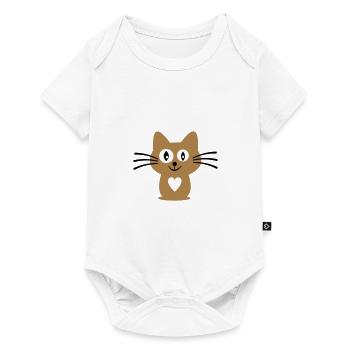 chat - Body à manches courtes Premium Bébé - blanc - Devant