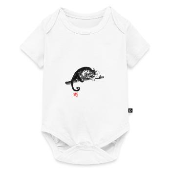Chamäleon - Baby Premium Kurzarmbody - Weiß - Vorne