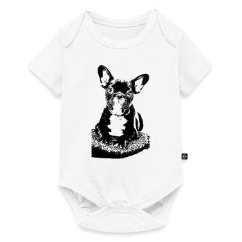 French Bulldog - Baby Premium short-sleeve bodysuit - white - Front