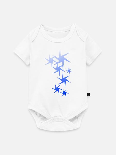 Spitze Sterne Shirt - Baby Premium Kurzarmbody - Weiß