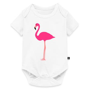 Flamingo 3 colors - Baby Premium short-sleeve bodysuit - white - Front