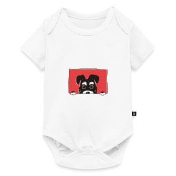 Cadeau drôle de Schnauzer - Body à manches courtes Premium Bébé - blanc - Devant