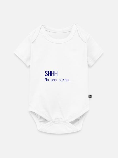 No one cares - Baby Premium Kurzarmbody - Weiß