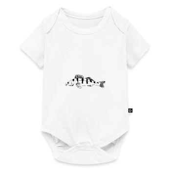 Zander - Baby Premium Kurzarmbody - Weiß - Vorne