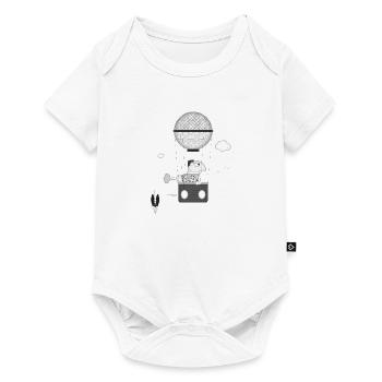 Hot Air Balloonist - Baby Premium Kurzarmbody - Weiß - Vorne