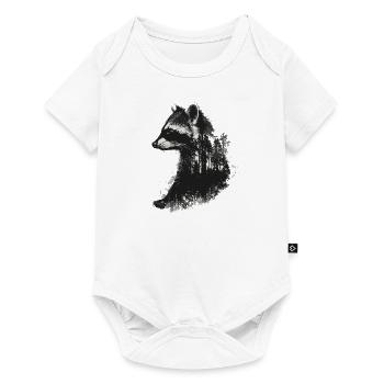 Mignon raton laveur raton laveur nature bébé raton laveur forêt - Body à manches courtes Premium Bébé - blanc - Devant