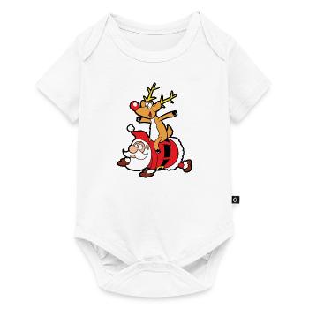 Funny reindeer Christmas Christmas Xmas - Baby Premium short-sleeve bodysuit - white - Front