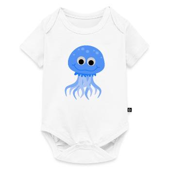 Qualle - Baby Premium Kurzarmbody - Weiß - Vorne