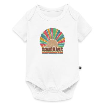 Retro Sunshine Rainbow Summer Vacation Travel Gift - Baby Premium short-sleeve bodysuit - white - Front
