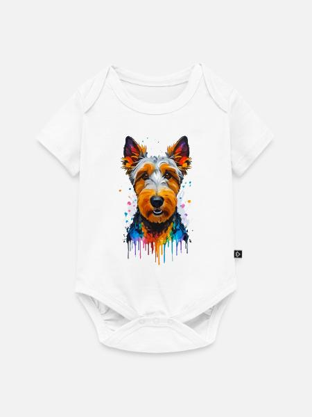 Airedale Terrier - Baby Premium Kurzarmbody - Weiß