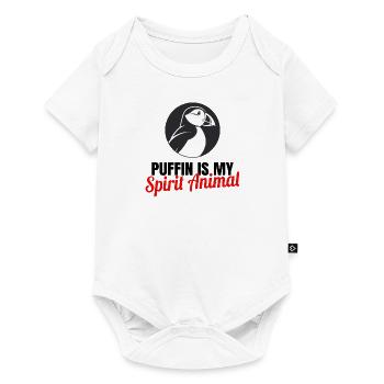 Papageientaucher Küstenvögel Papageientaucher - Baby Premium Kurzarmbody - Weiß - Vorne