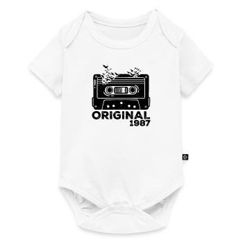 Année de naissance 1987 Cassette 1987 Anniversaire 1987 - Body à manches courtes Premium Bébé - blanc - Devant