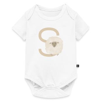 S - SHEEP - ABC, Alphabet, Letter, Animal, Name - Baby Premium short-sleeve bodysuit - white - Front