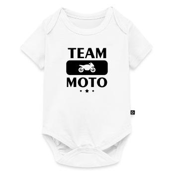 Team Moto, motard, motarde, cadeau pas cher moto - Body à manches courtes Premium Bébé - blanc - Devant