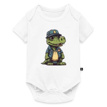 crocodile - Baby Premium short-sleeve bodysuit - white - Front