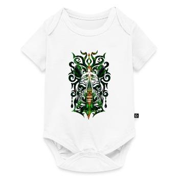 African Rhino Tribal - Baby Premium short-sleeve bodysuit - white - Front