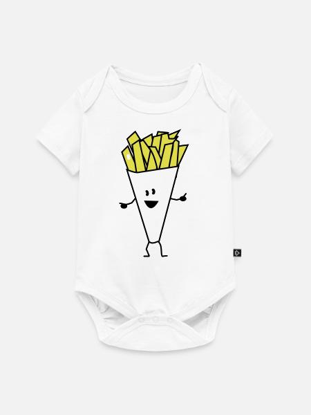 french fries - Baby Premium short-sleeve bodysuit - white