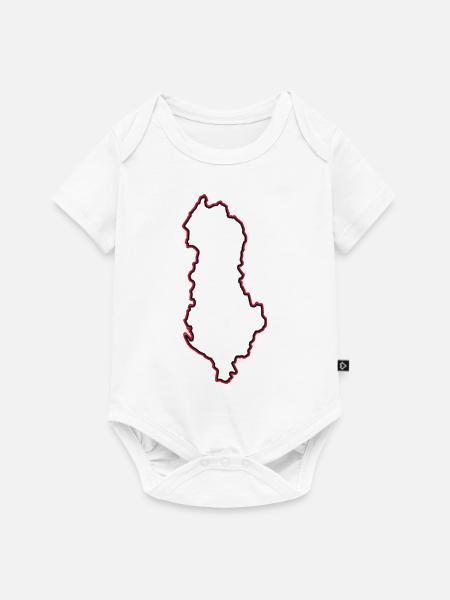 Albanien - Baby Premium Kurzarmbody - Weiß