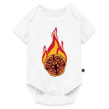 smart brain smart on fire think ko - Baby Premium short-sleeve bodysuit - white - Front