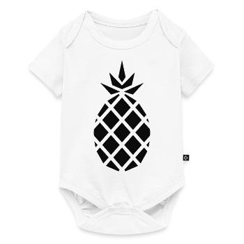 Ananas noir - Body à manches courtes Premium Bébé - blanc - Devant