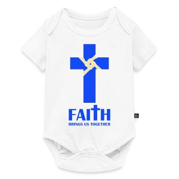 faith brings us together - Baby Premium short-sleeve bodysuit - white - Front