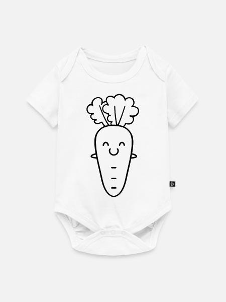 Karotte - Baby Premium Kurzarmbody - Weiß