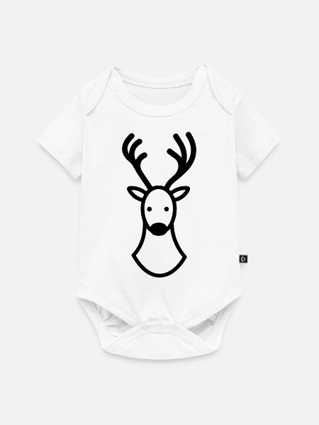 Weihnachtsrentiere - Baby Premium Kurzarmbody - Weiß