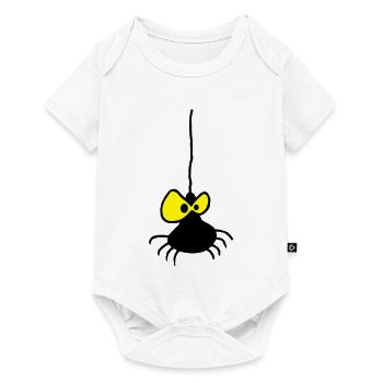 Araignée Grumpy Design Bicolore - Body à manches courtes Premium Bébé - blanc - Devant