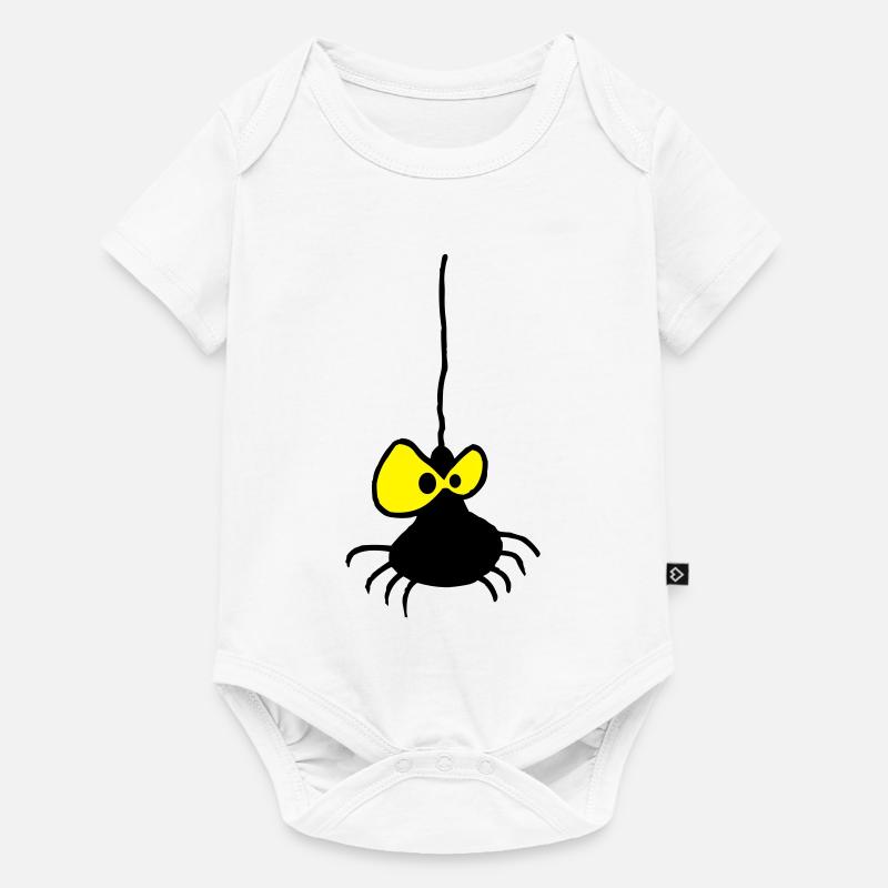 Grumpy Spider Two-Color Design - Baby Premium short-sleeve bodysuit - white