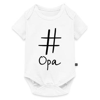 #Opa Hashtag Social Media I Gift idea for grandpa - Baby Premium short-sleeve bodysuit - white - Front