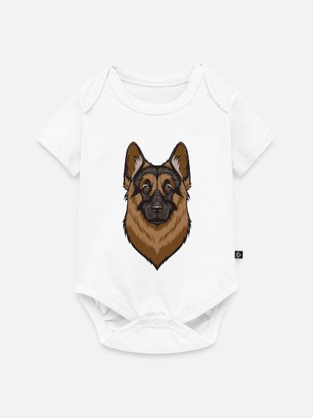 Deutscher Schäferhund - Baby Premium Kurzarmbody - Weiß