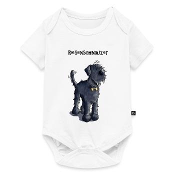 Süßer Riesenschnauzer - Baby Premium Kurzarmbody - Weiß - Vorne