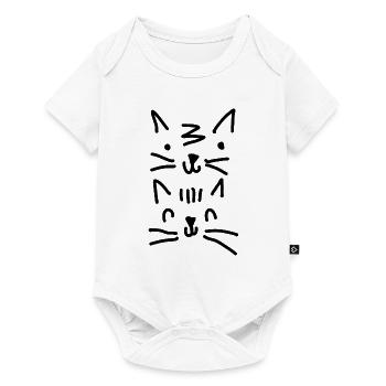 kawai kätzchen - Baby Premium Kurzarmbody - Weiß - Vorne