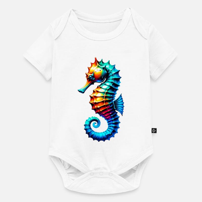 Hippocampe - Body à manches courtes Premium Bébé - blanc