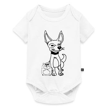 Colorful Fluid Abstract Design - Baby Premium short-sleeve bodysuit - white - Front